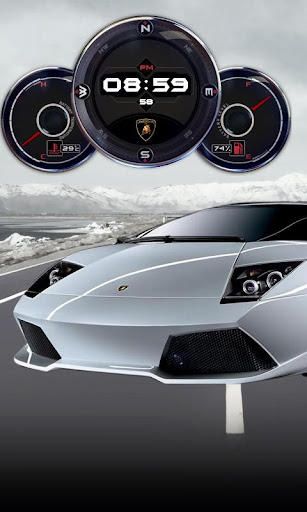 Lamborghini Clock Compass LWP