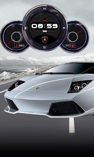 【免費個人化App】Lamborghini Clock Compass LWP-APP點子