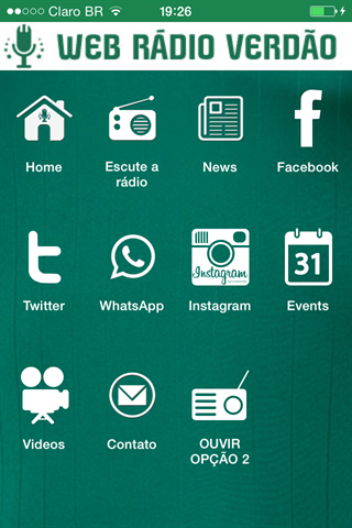 Android application Web Rádio Verdão - oficial screenshort