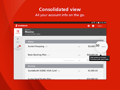 scotiabank mobile banking app android screenshot