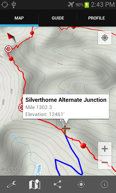 Android application Guthooks CDT Guide: Colorado screenshort