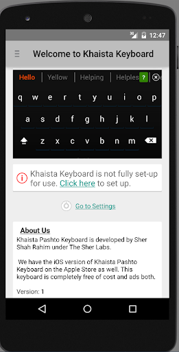 Khaista Pashto Dari Keyboard