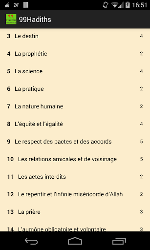 99 Hadiths du prophète saws FR