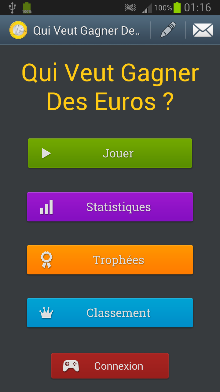 Android application Who want to earn money ? screenshort