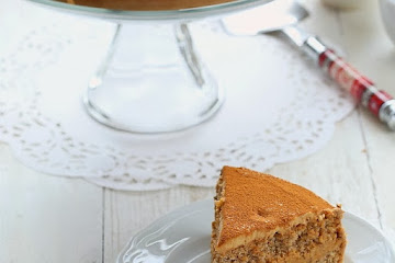 Pumpkin Mousse Cake with Spelt Vanilla Sponge