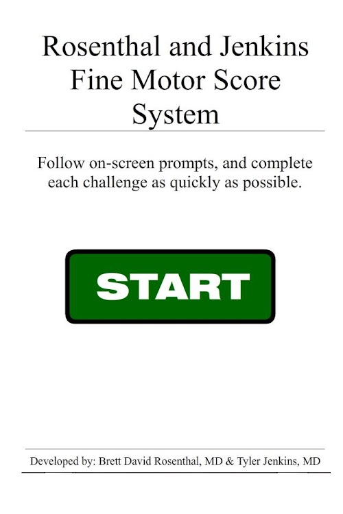 Android application Fine Motor Score System screenshort
