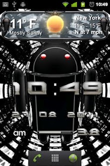 beautiful weather widget black