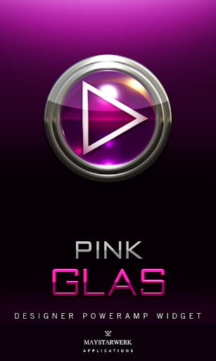 Poweramp Widget Pink Glas