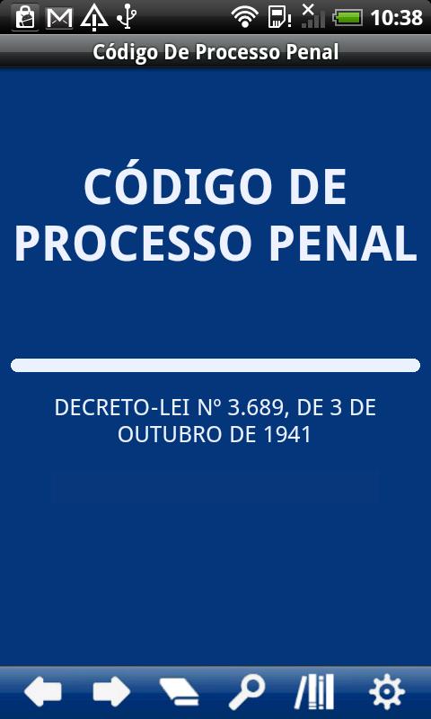 Android application Brazilian Penal Procedure Code screenshort
