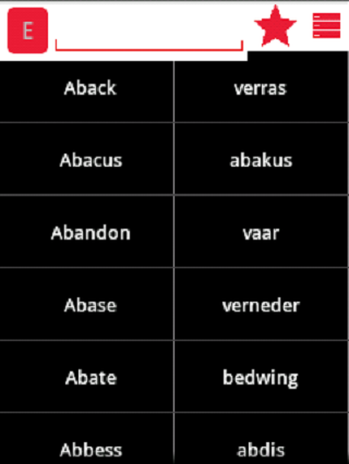 English Afrikaans Dictionary