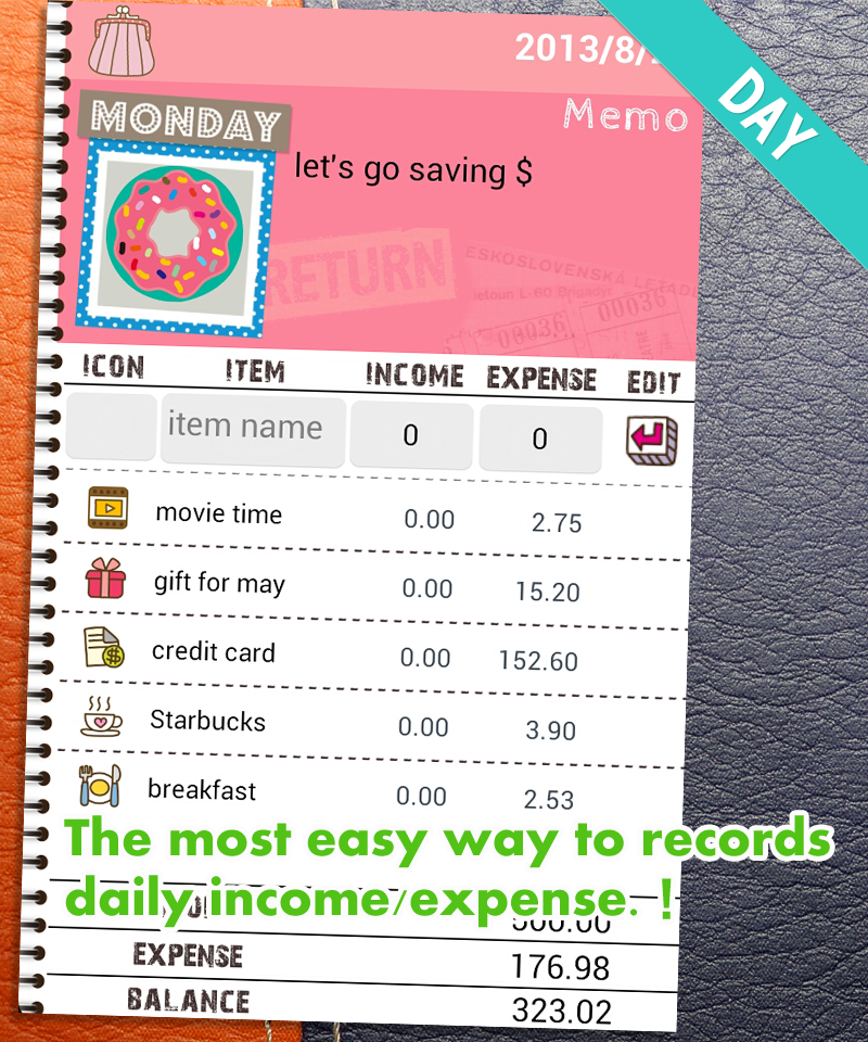 Cash.Book Screen 1