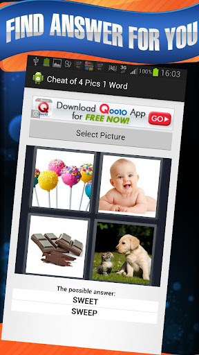 【免費解謎App】Cheat 4 Pics 1 Word Unlimited-APP點子