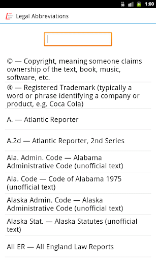 Legal Abbreviations Portable