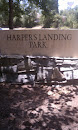 Harper's Landing Park Sign