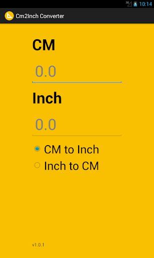 Cm2Inch Converter