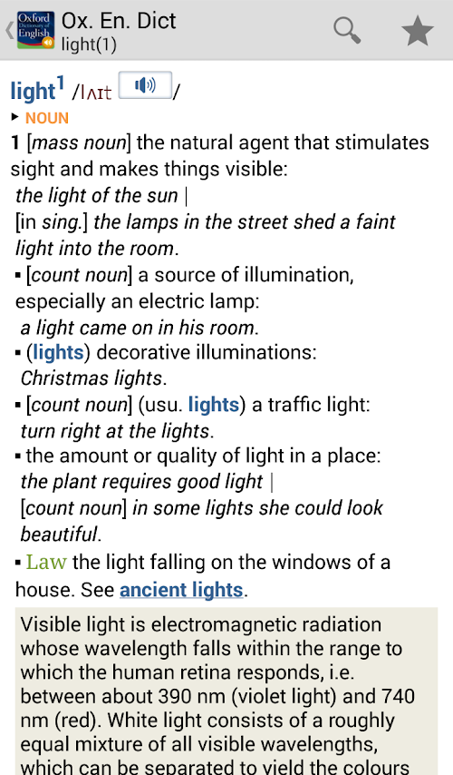 Android application OfficeSuite Oxford Dictionary screenshort