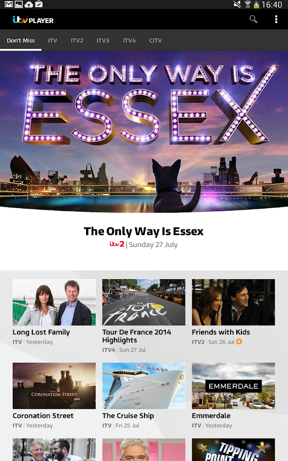 ITV Player screenshot