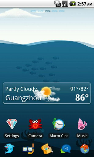 Ocean Theme GO Launcher EX v1.1