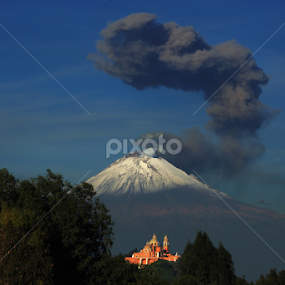 Smoking volcano by Alfredo Garciaferro Macchia - Landscapes Mountains & Hills