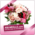 Aquarelle livraison de fleurs logo