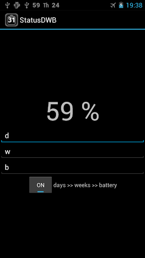 Date Battery Status Bar