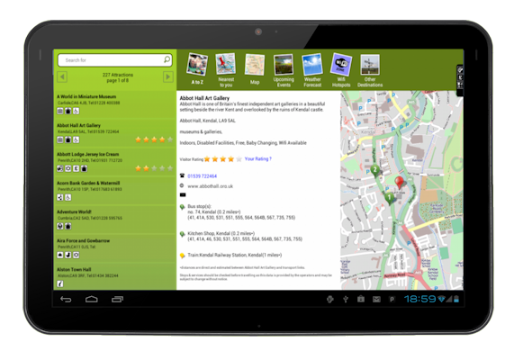Lake District &amp; Cumbria Tablet Screen 1