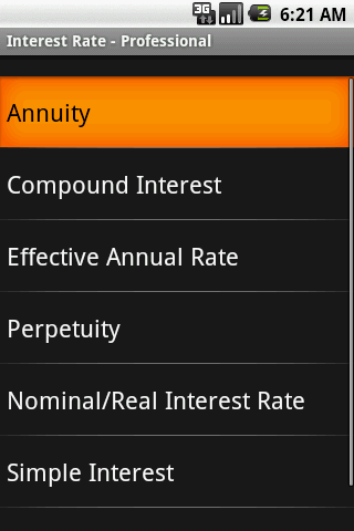 Interest Rate Professional Screen 1