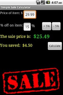 Simple Sale Calculator - No Ad