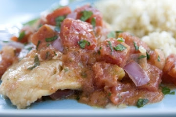 Cod Poached in Tomato-Tarragon Sauce