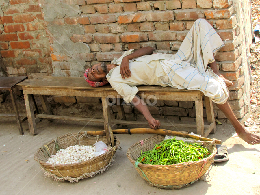 Taking rest from hot sunshine by Suaib Akhter - People Street & Candids