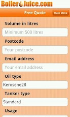 BoilerJuice App - Heating Oil Quote