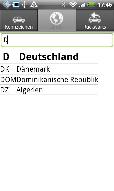 KFZ Kennzeichen D/A/CH/I/PL/F Screen 3