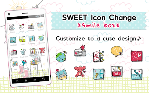 Android application SWEET Icon Change *smilebox* screenshort