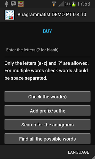 Anagrammatist DEMO PT