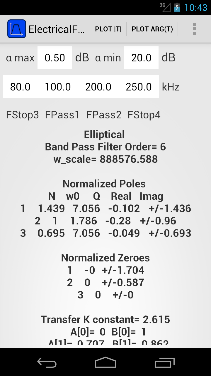 ElectricalFilters Screen 2