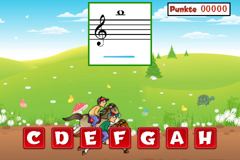 Android application Flashnote Derby- music notes! screenshort