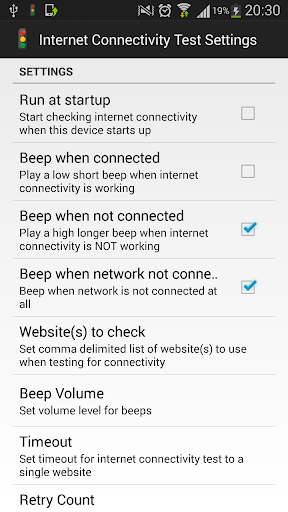 Internet Connectivity Test