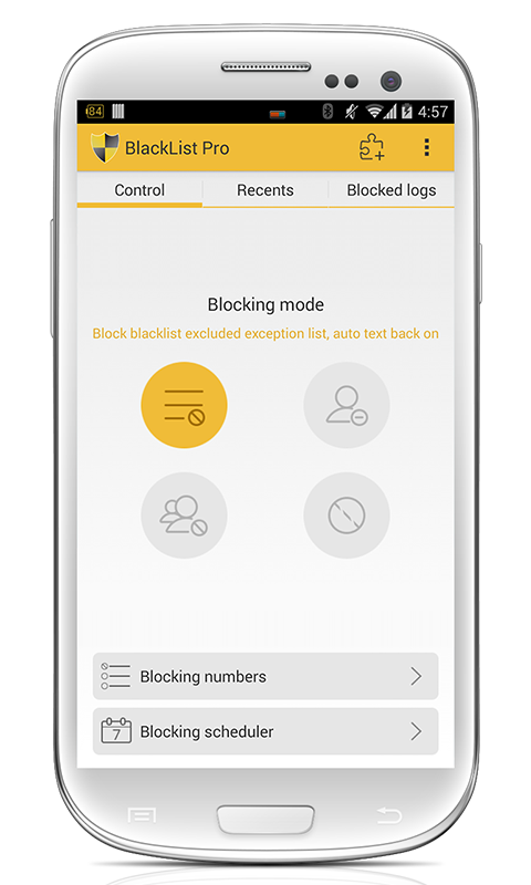 BlackList Pro - screenshot