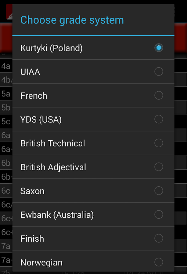 Climbing Grades Table Android Apps on Google Play