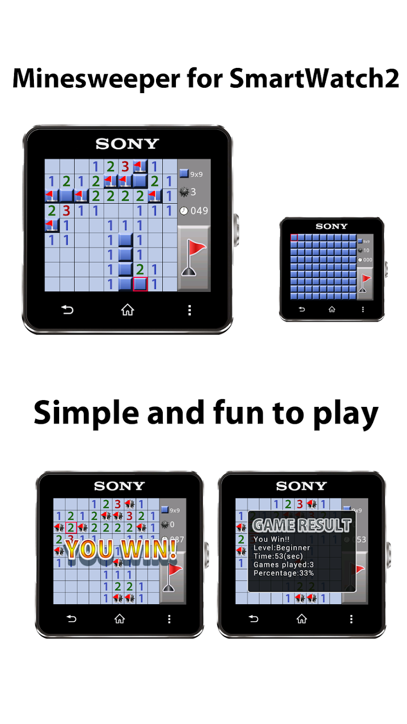 Minesweeper for Smartwatch2 Screen 1