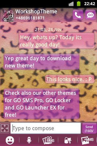 SMSのテーマをGOパンサー GO SMS Theme