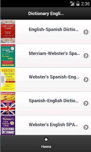 Dictionary English-Spanish