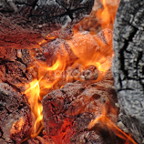 Fire, yellow, hot, flame, ashes, by Cindy Cooper Houser -  
