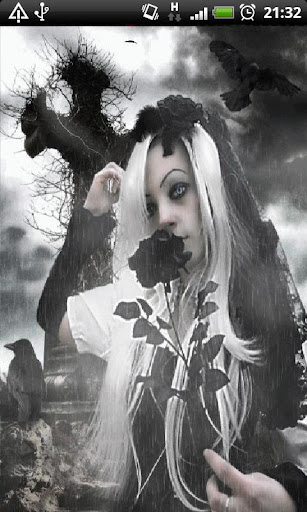 Goth Girl Black Rose LWP