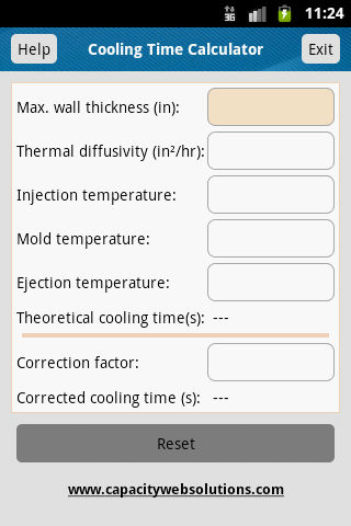 Cooling Time Calculator