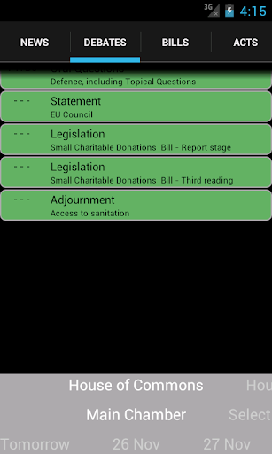 Personal Parliamentary Planner