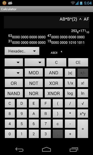 Programmers calculator