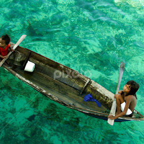 Bajau Laut Boats by Zahir Mohd - Babies & Children Children Candids