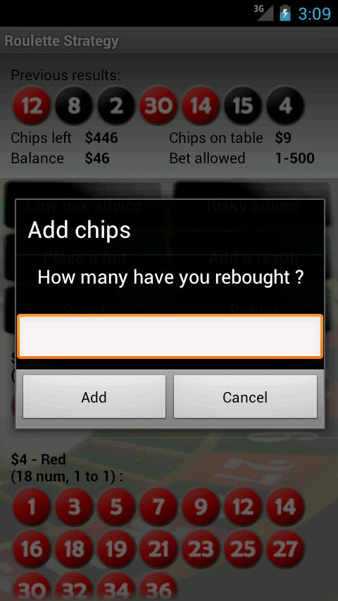 Roulette Strategy Screen 3