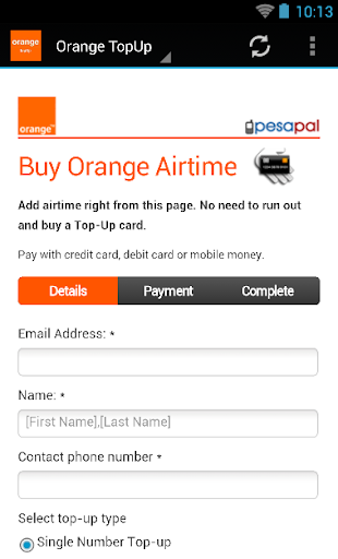 Orange TopUp